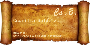 Csurilla Balázs névjegykártya